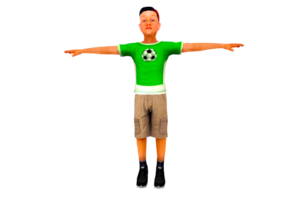 Boy Characters 3D Model Low Poly