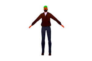 Civilian_Male Characters 3D Model Low Poly