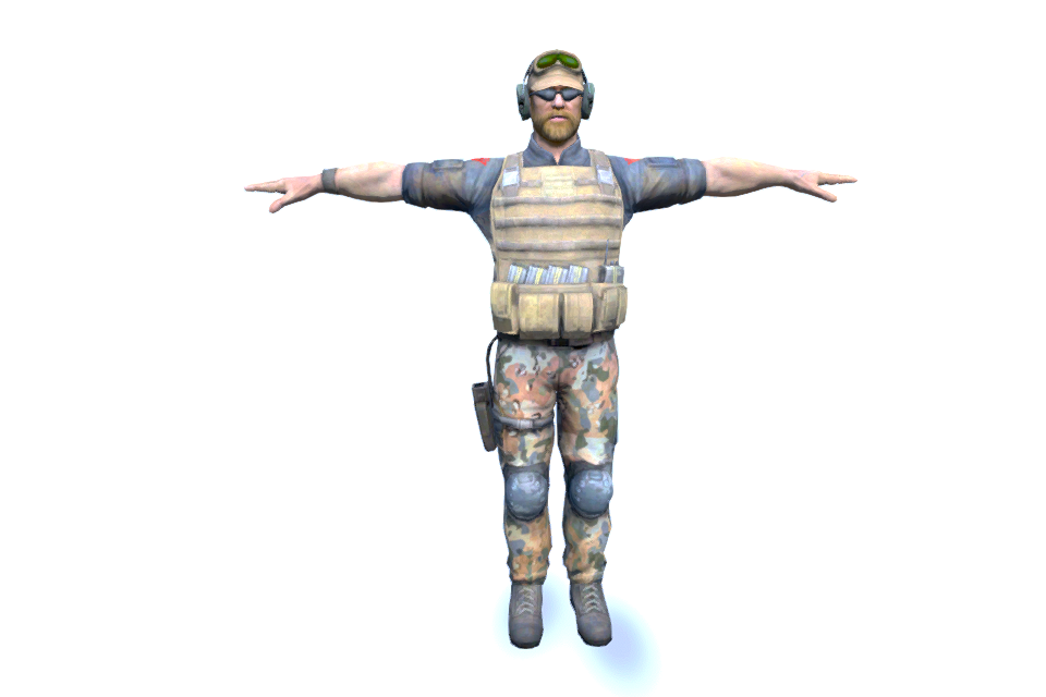 Soldier 3D Model Player Model 3D